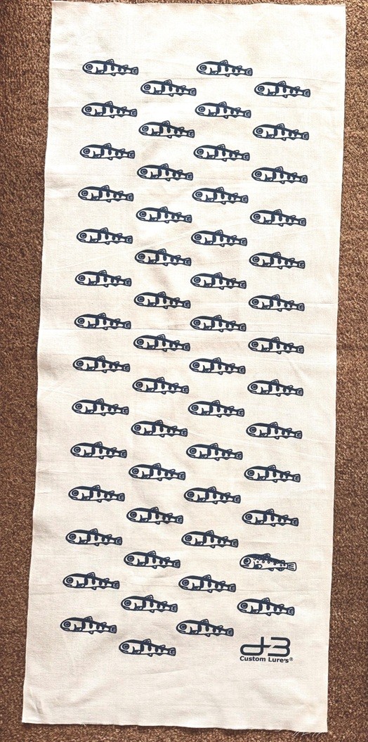 日本手ぬぐい　鮭稚魚